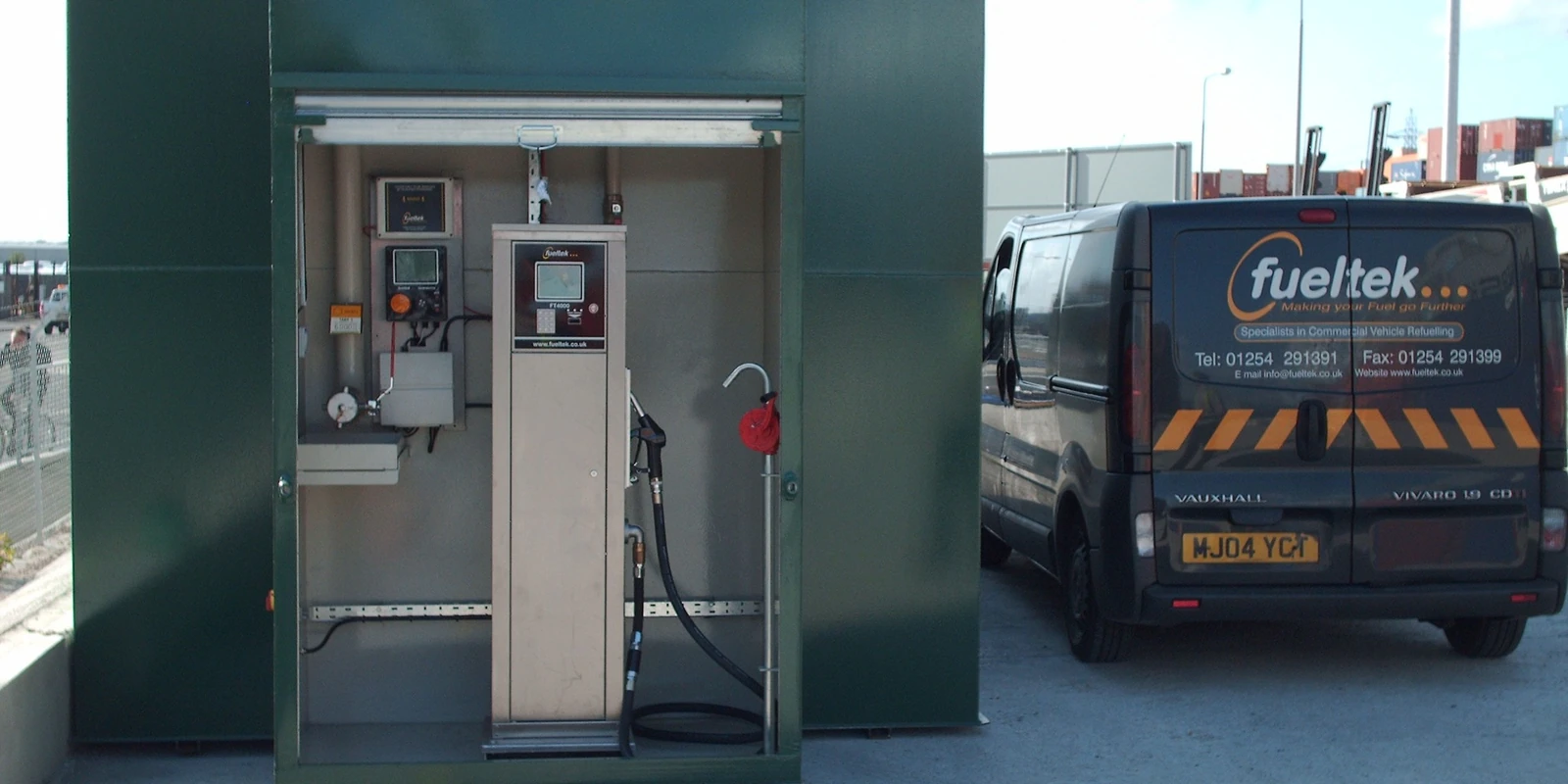 Fueltek fuel dispensing equipment at an outdoor installation